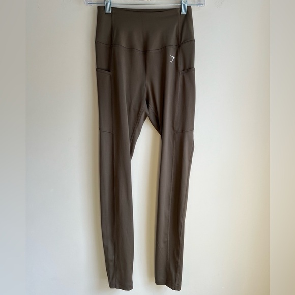 Women’s Gymshark Archive Brown High Rise Pocketed Leggings Size XS - Picture 5 of 14